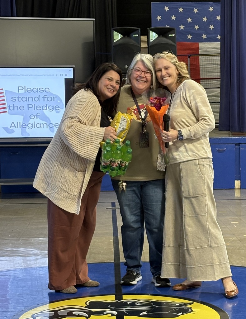 Mrs. Sherry won support staff of the year!