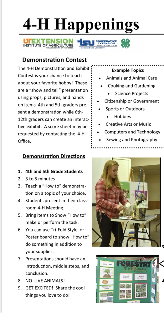 4H Demonstration Project 