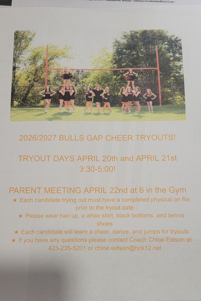 BGS Cheer Tryouts