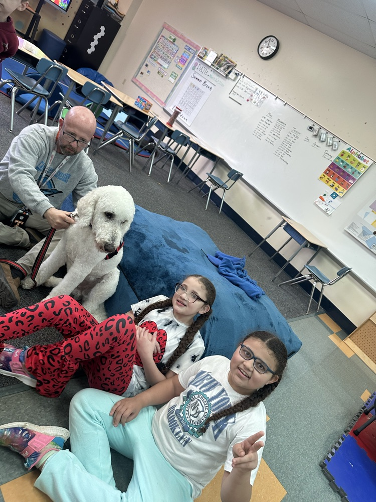 students teacher dog