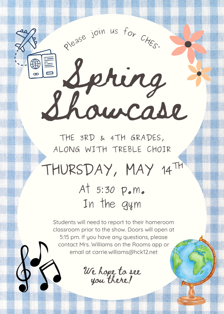 3rd and 4th grade performance on Thursday May 14th 