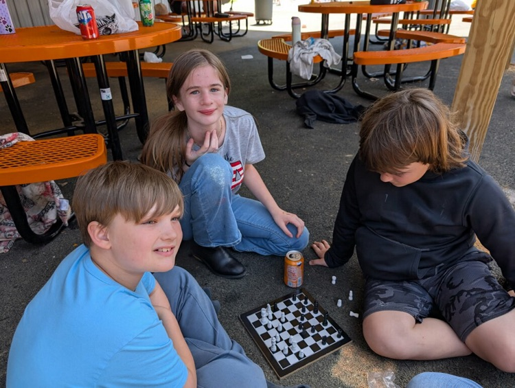 picnic at outdoor classroom 