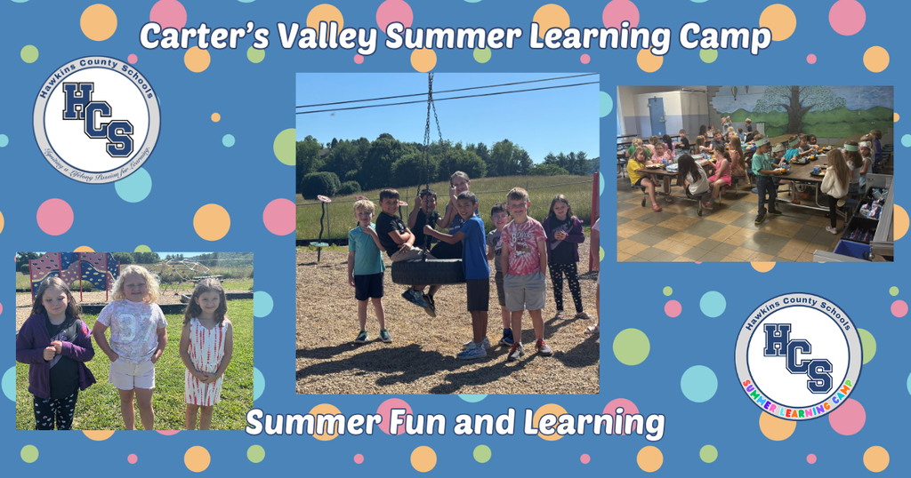 Pictures of students at summer learning camp at CVES