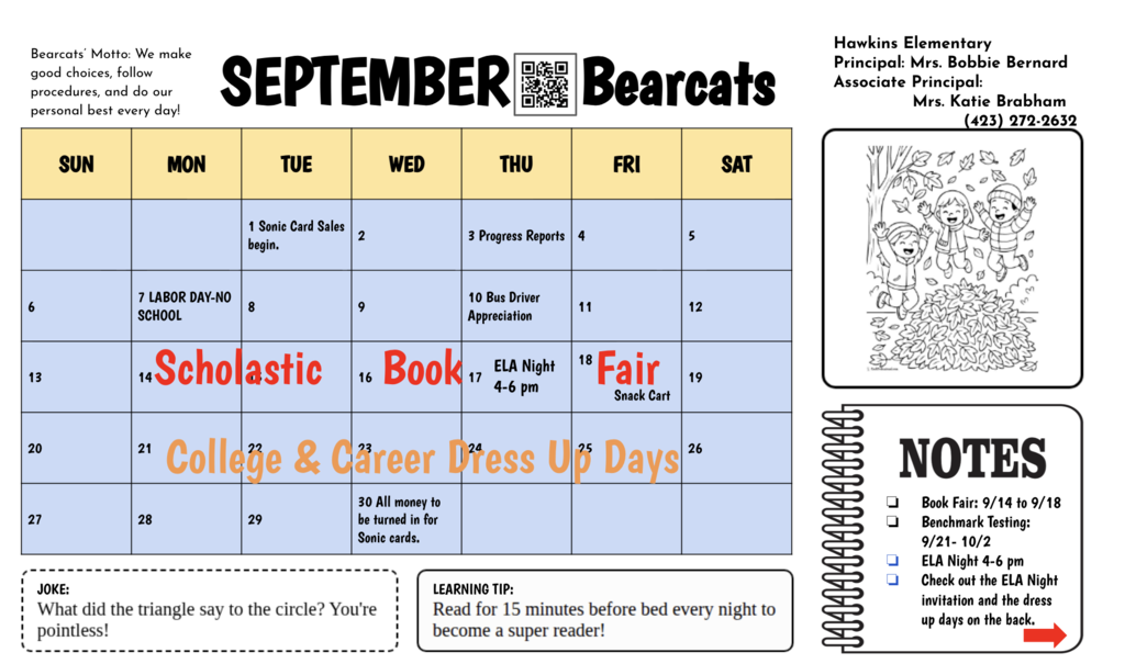 Check out all the things coming up in September at HES! 