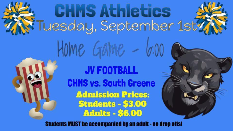 jv football game tonight at 6:00pm