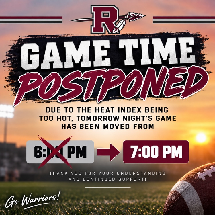 postponed game from 6 pm to 7 pm 