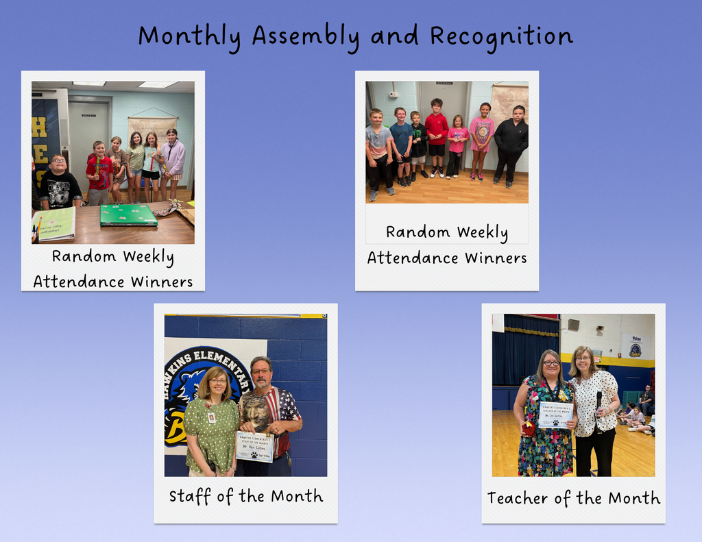 HES highlighted attendance winners, Students of the month, staff of the month and Teacher of the month. They also recognized Reading Rockstars and Fearsome 15 winners.