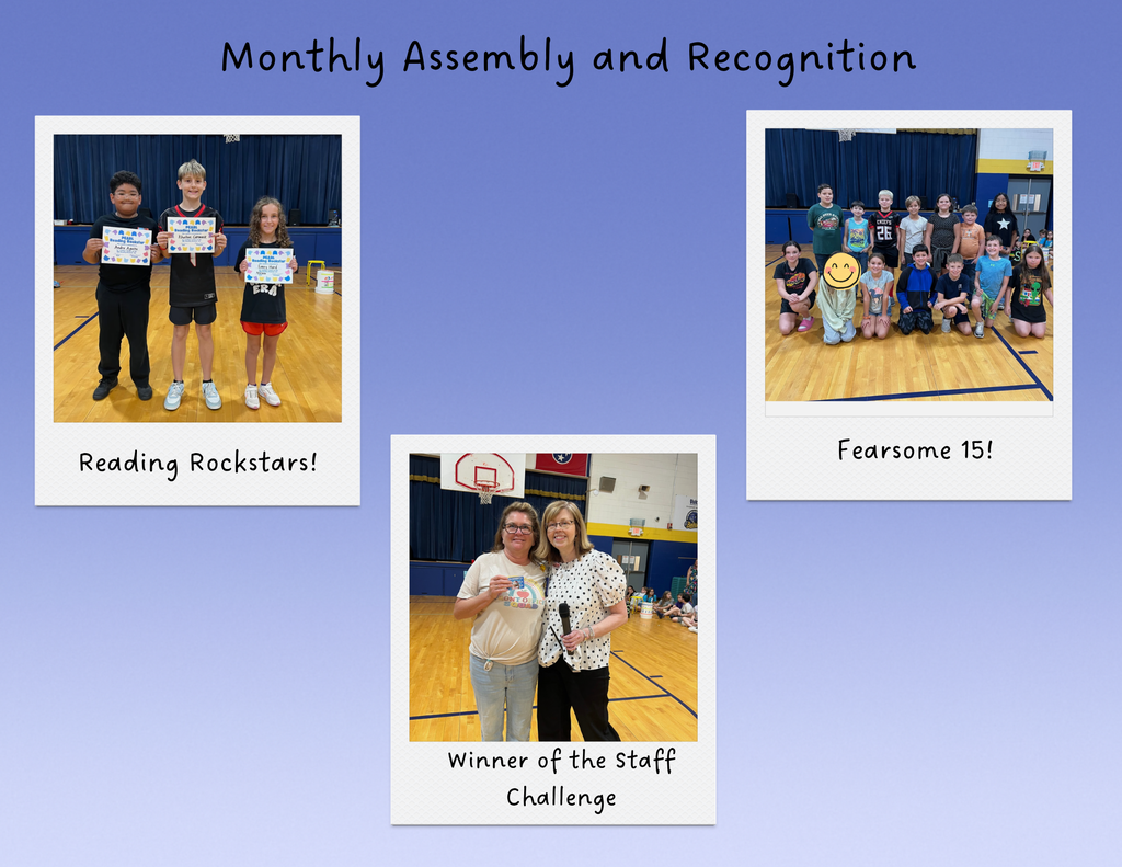 HES highlighted attendance winners, Students of the month, staff of the month and Teacher of the month. They also recognized Reading Rockstars and Fearsome 15 winners.