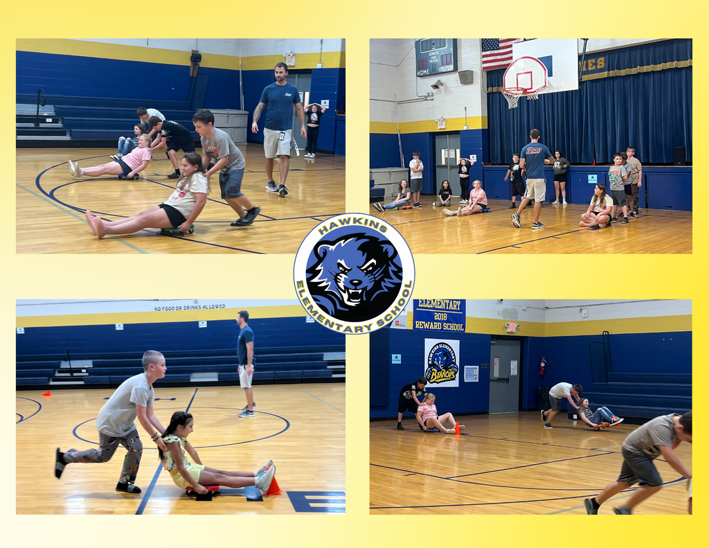 Students having fun in Mr. Hutson's PE Class.