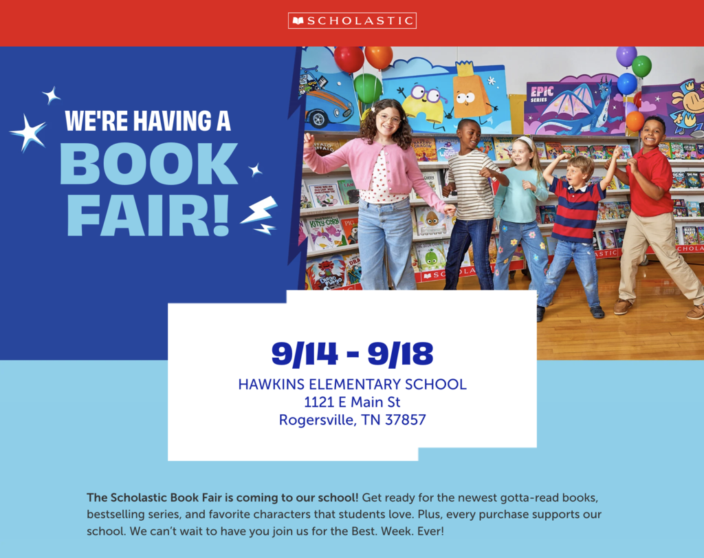Book Fair at HES 9/14-9/18