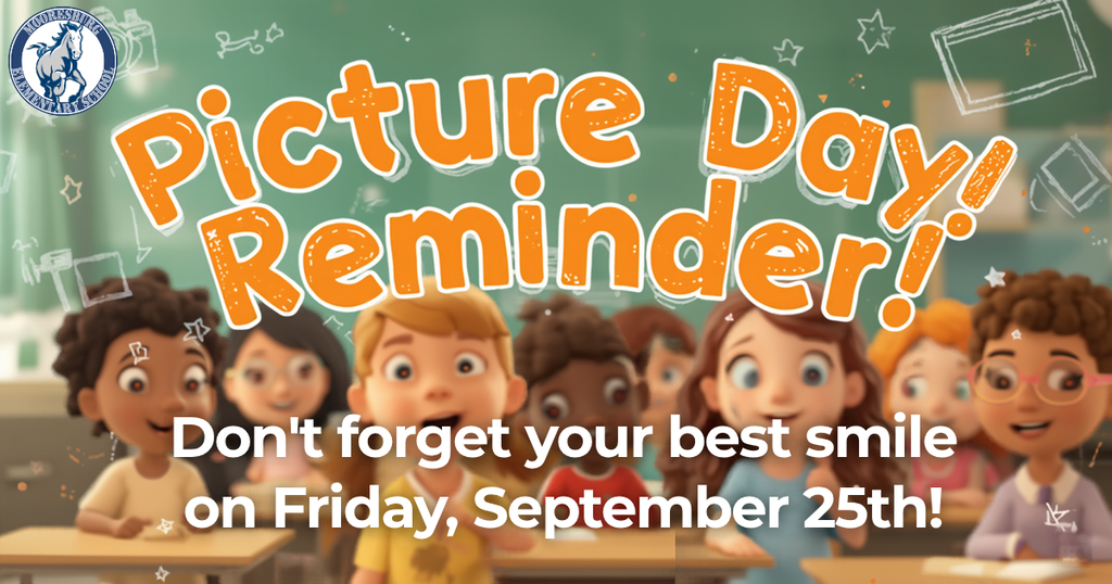 Picture day is Friday, September 25! Wear your best smile! We will do house colors on Thursday, the 24th!