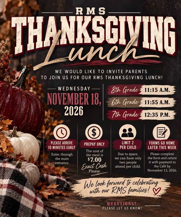 You’re Invited to Thanksgiving Lunch at RMS!