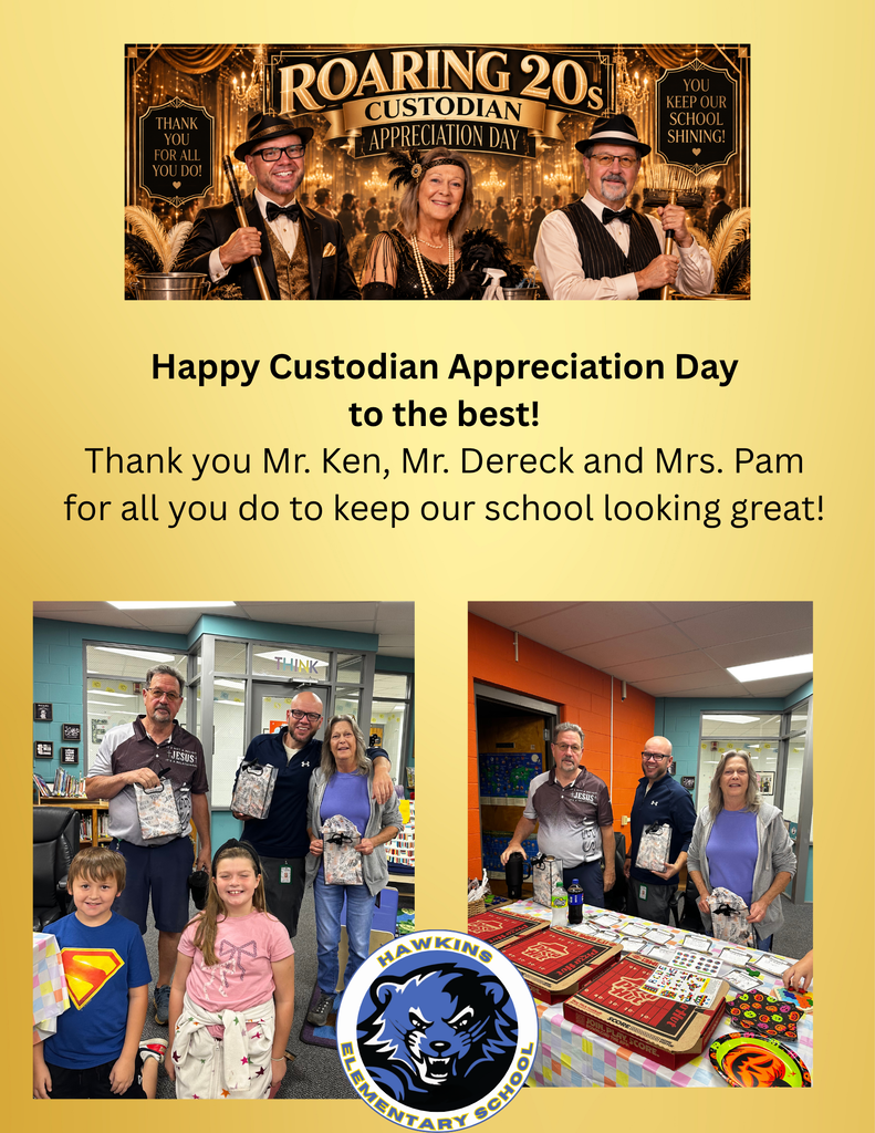 Photos showcasing the custodians at HES.