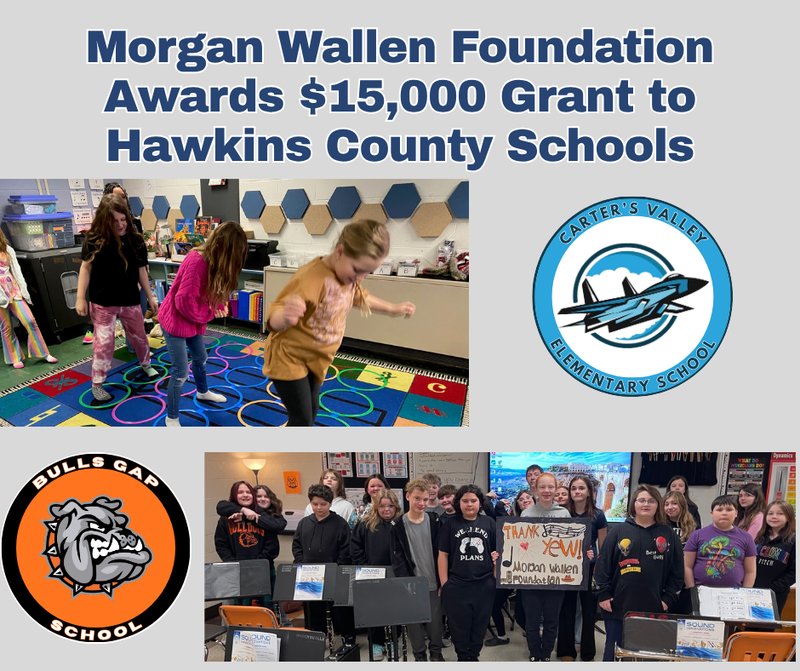 Hawkins County Schools receives a Morgan Wallen Grant