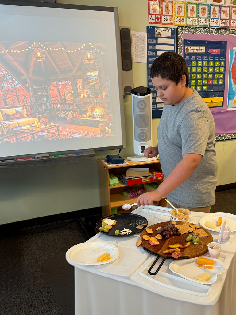 Students made a charcuterie board during a cooking lesson.