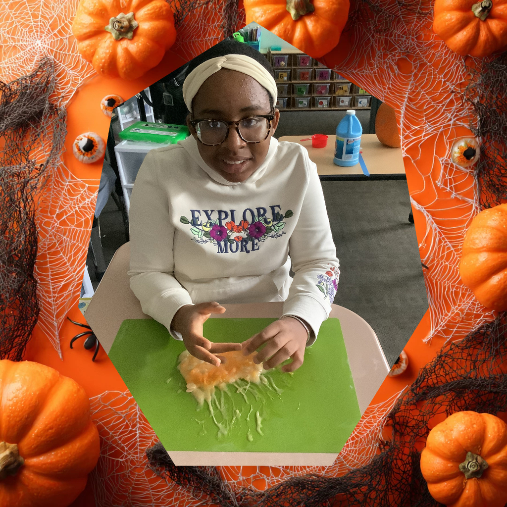 This class created slime during a sensory project.