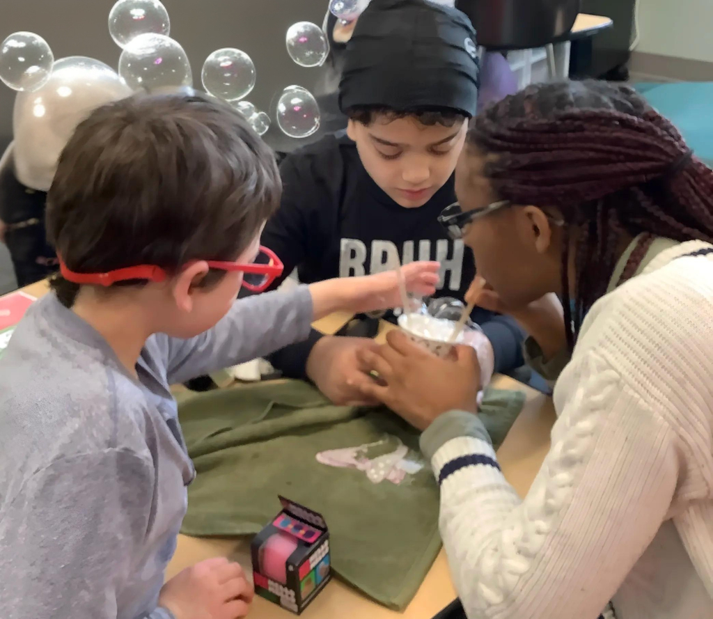 STUDENTS CREATING BUBBLES