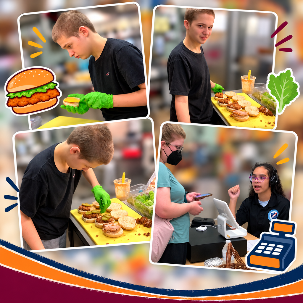 Cafeteria crew in action