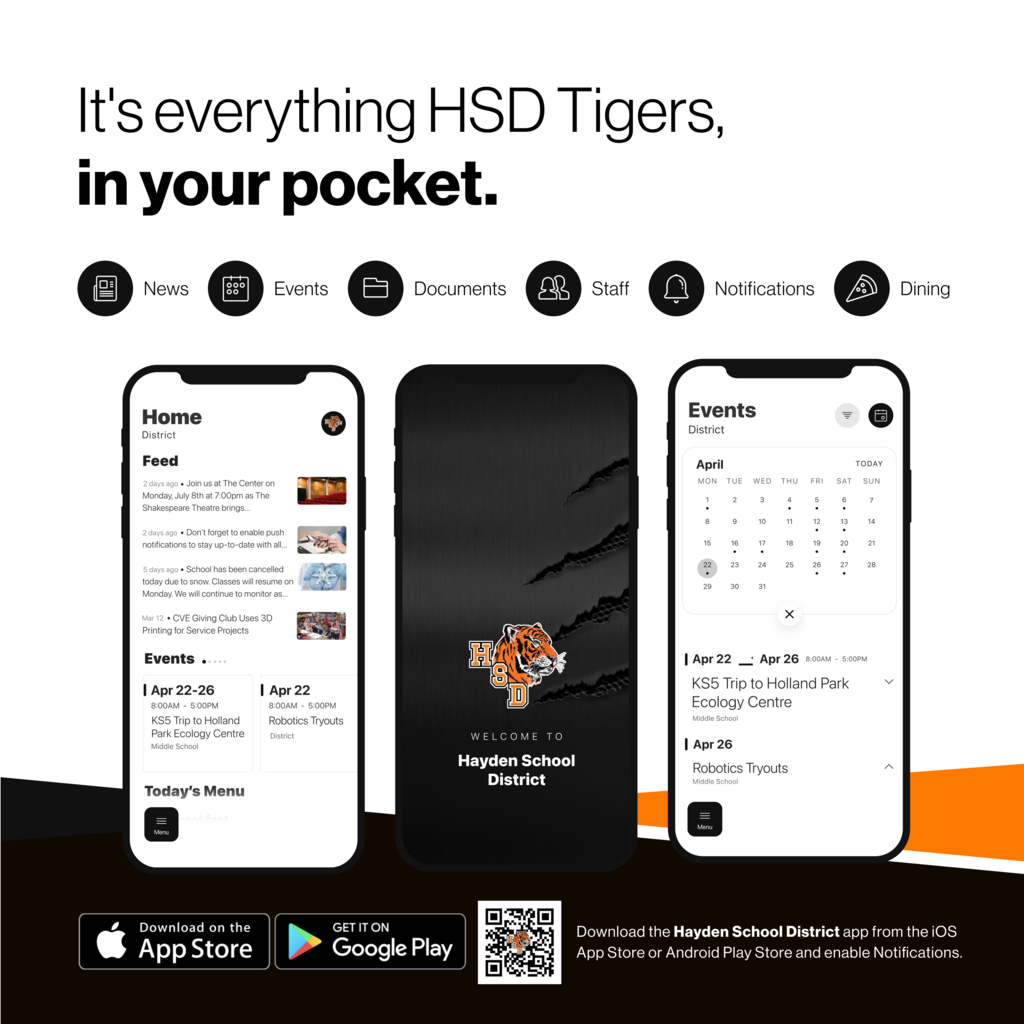 It's everything from your district in your pocket. News Events Documents Staff Dining Notifications Download the district's app from the ios app store or android play store and enable notifications (pictures of the app)