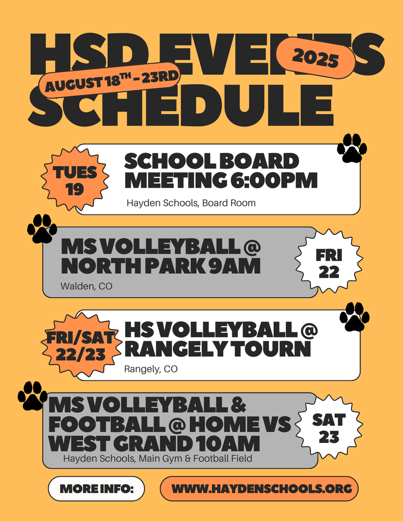 HSD Weekly Events Flyer