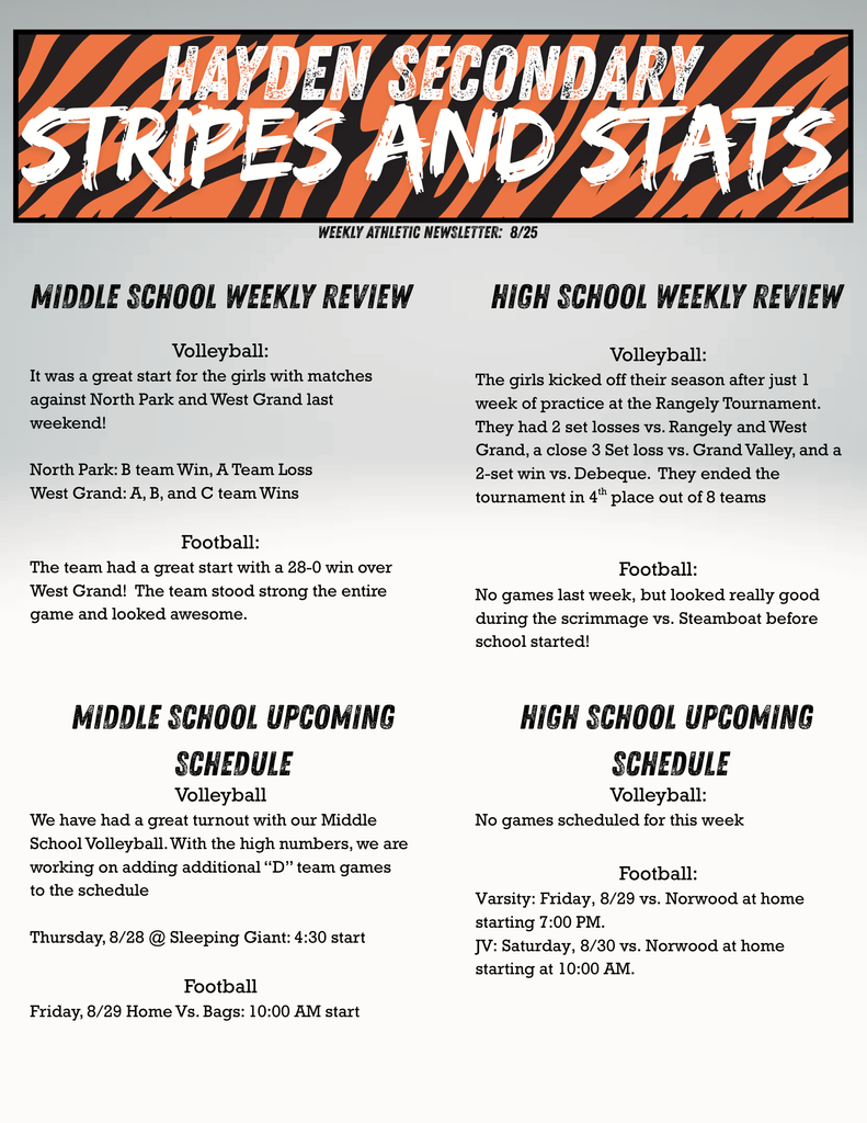 8/25 Stripes and Stats