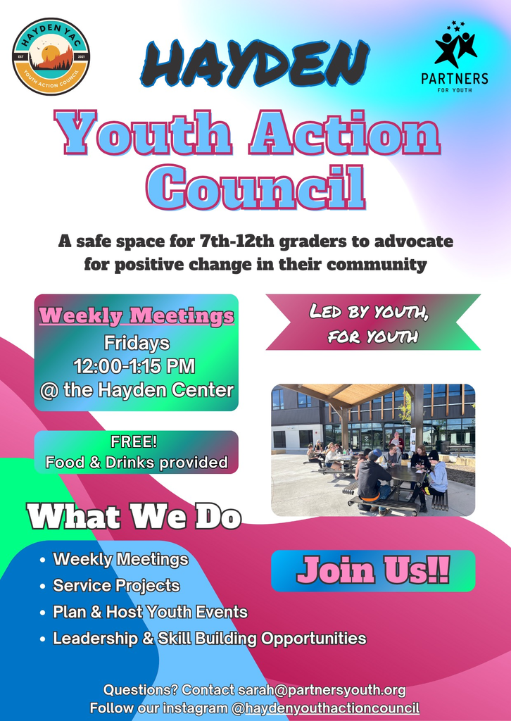 Hayden Youth Council Flyer 7-12