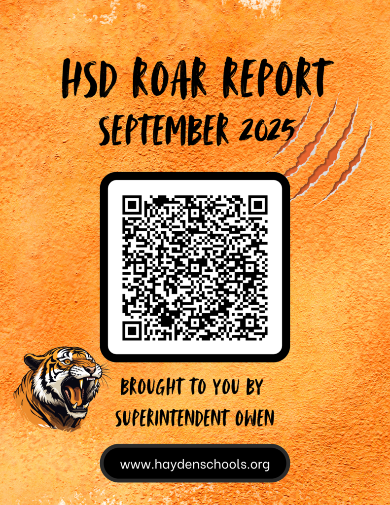 September ROAR Report from Superintendent Owen - QR Code flyer