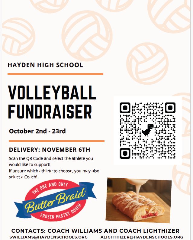 Butter Braid Fundraiser - Contact HS VB - has a QR code to order