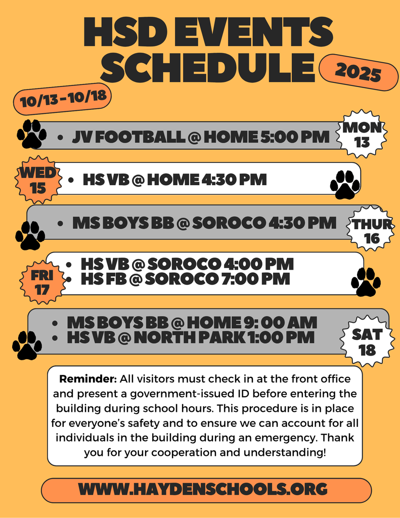 HSD Weekly Events Flyer
