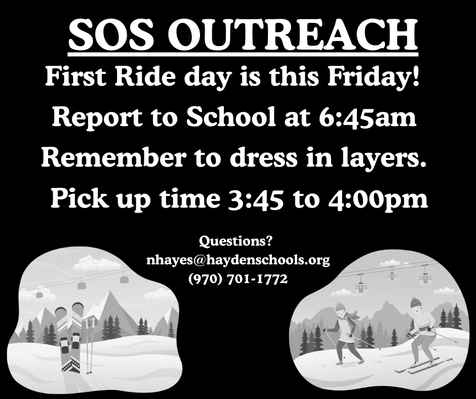 SOS OutReach Pick-up at school be here at 6:45am