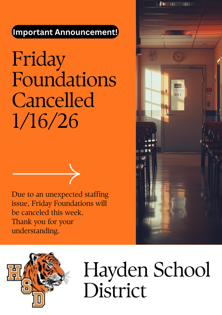 Friday Foundations Canceled 1/16/26