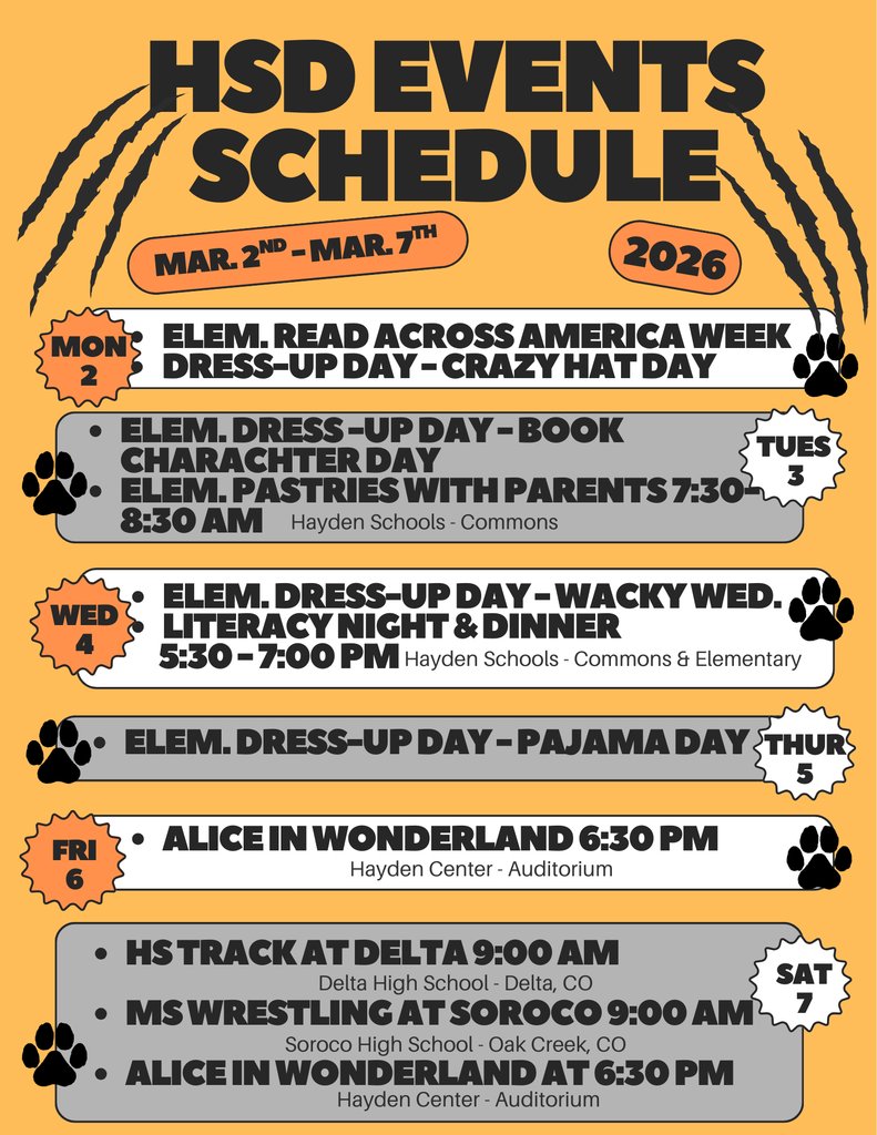 HSD Weekly Events Flyer