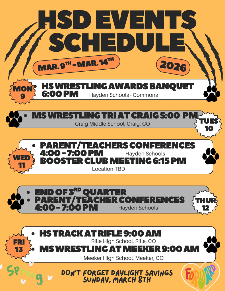 HSD Weekly Events Flyer