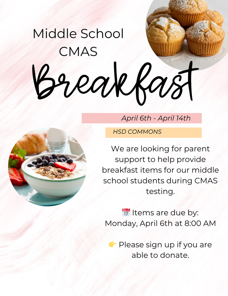 Middle School CMAS Breakfast
