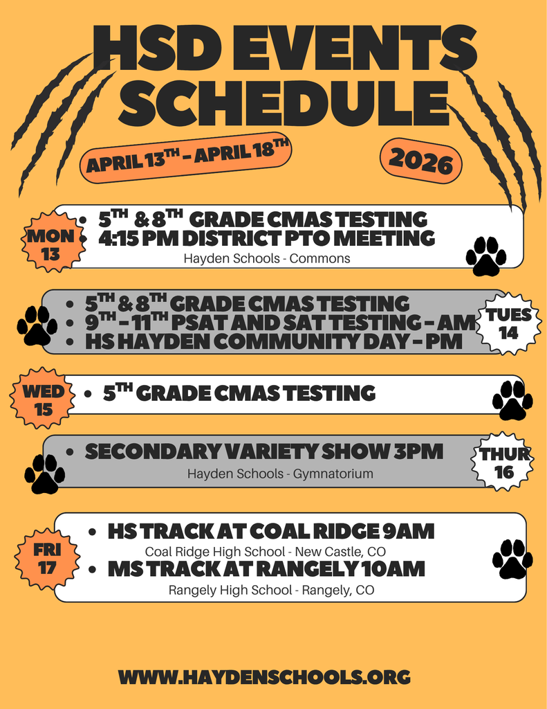 HSD Weekly Events