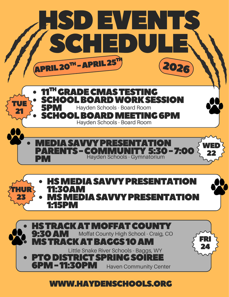 HSD Weekly Events