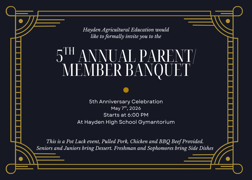 Hayden FFA Banquet - May 7th 