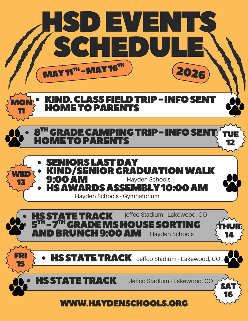 HSD Weekly Weekly Events Flyer