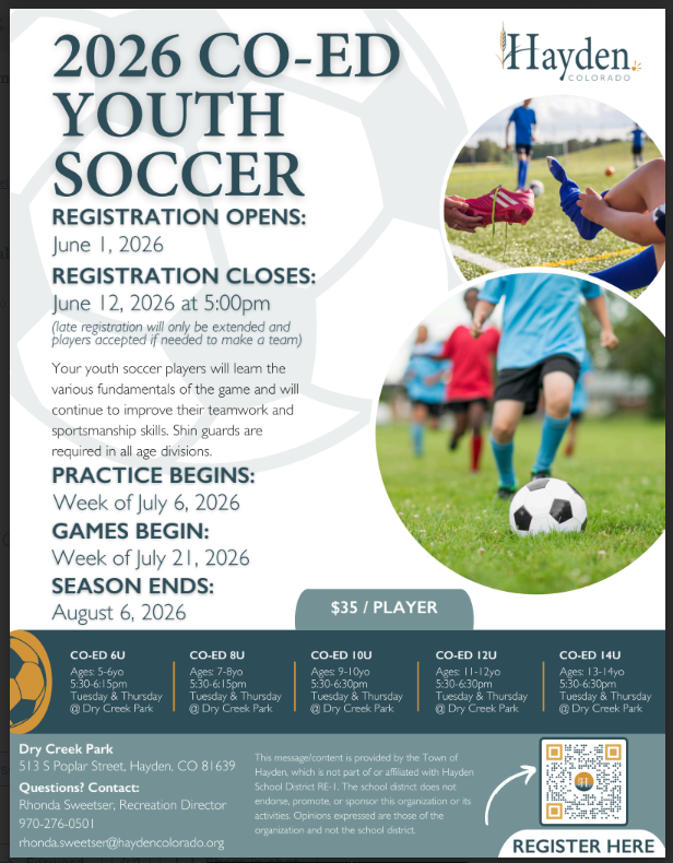 2026 Youth Soccer Flyer