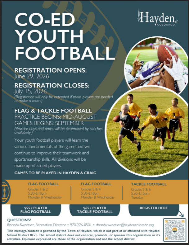 Co-Ed Youth Football - English Flyer