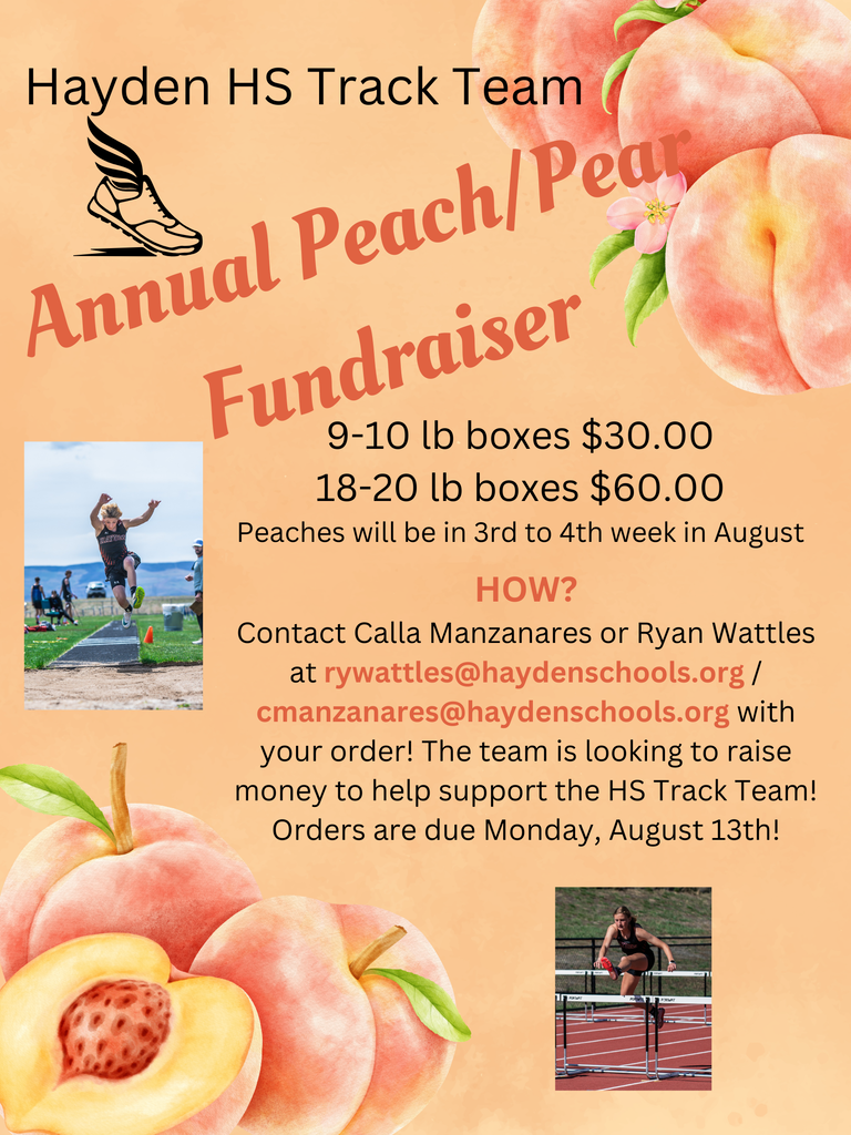 HS Track Peach Fundraiser Flyer