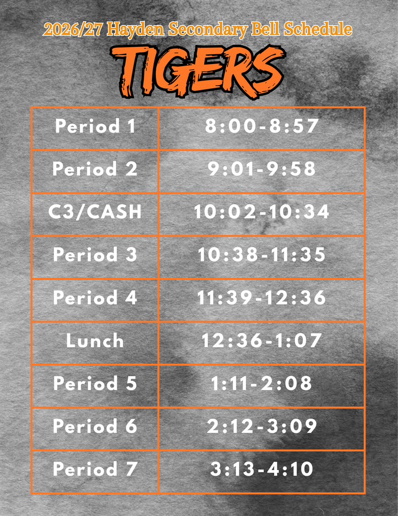 Bell schedule