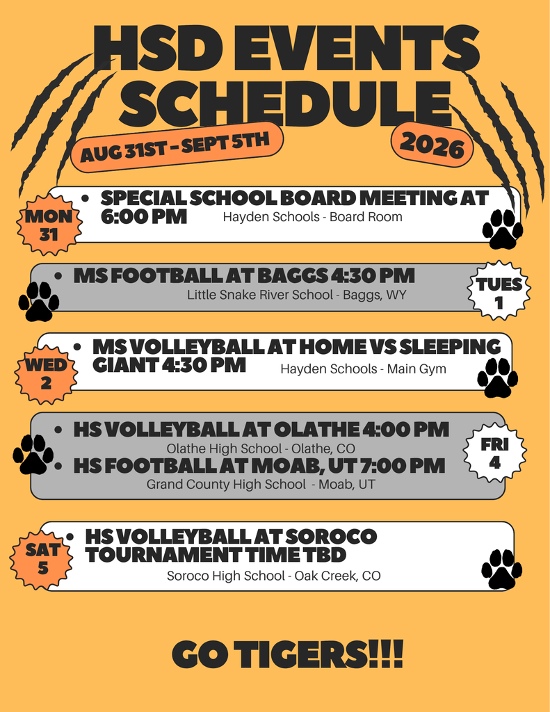 HSD Weekly Events