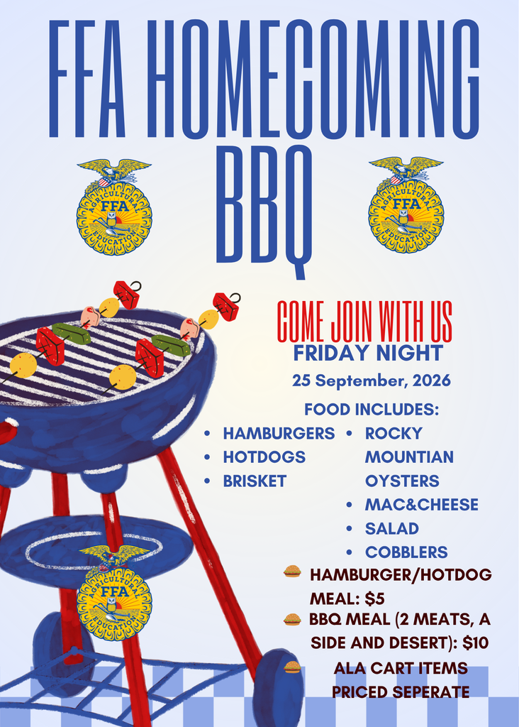 FFA Homecoming BBQ Friday Sept. 25 during HC games
