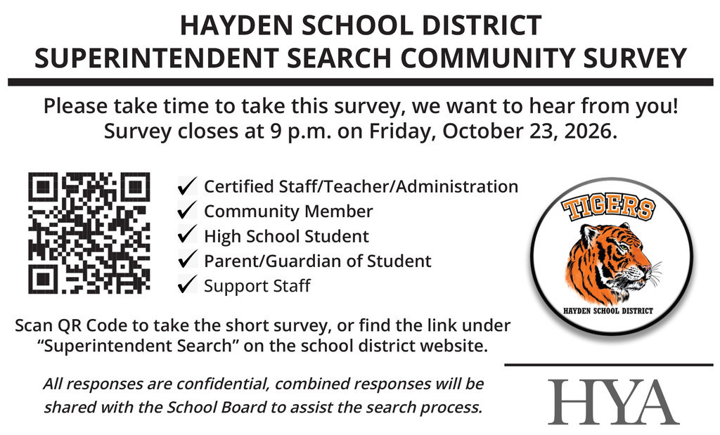 Superintendent Search Survey - QR code to the survey opens October 12th - October 23rd