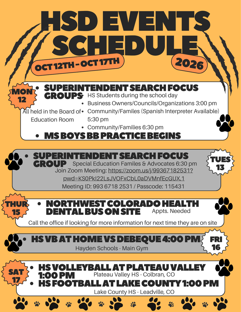 Weekly Events Flyer
