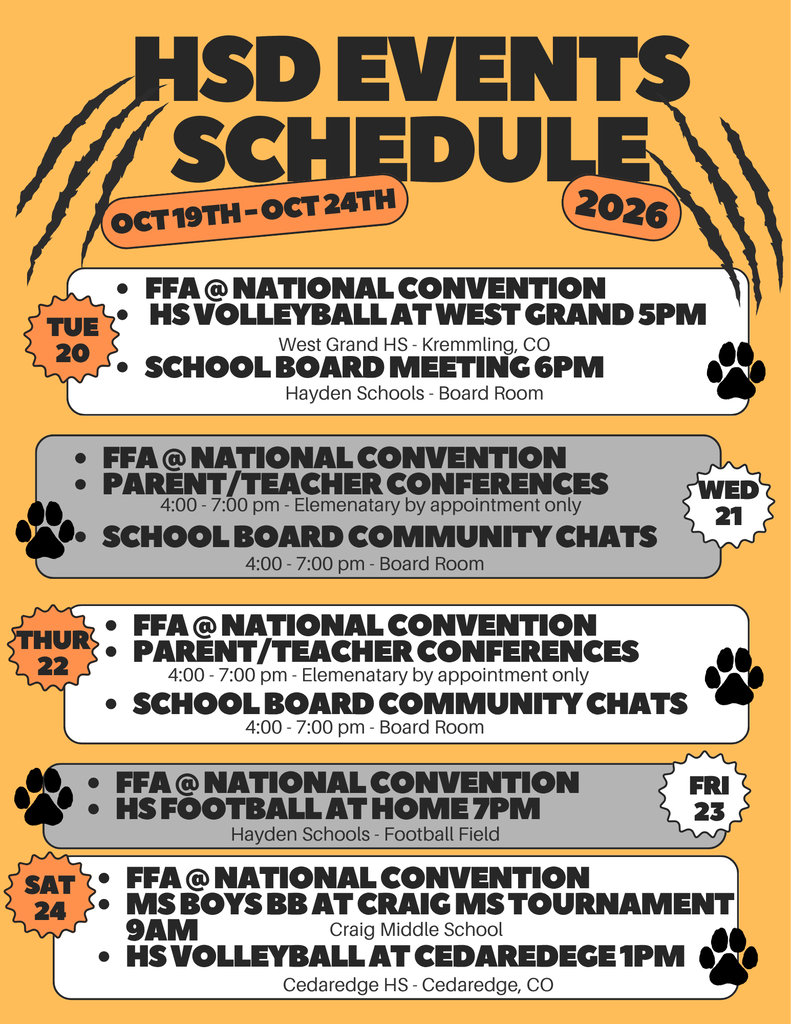 HSD Weekly Event Flyer