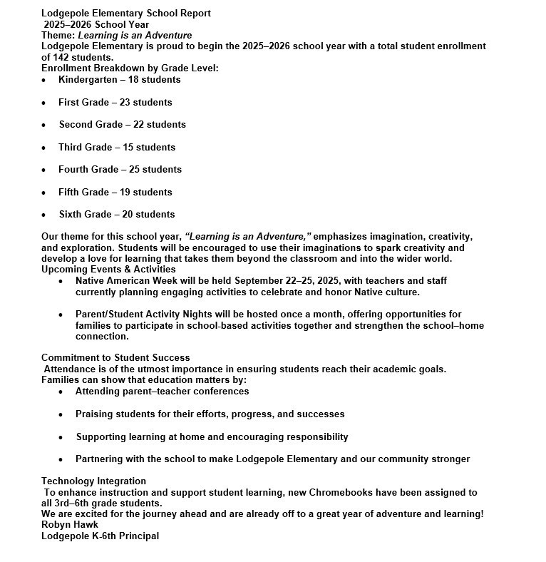Hays LodgePole Schools