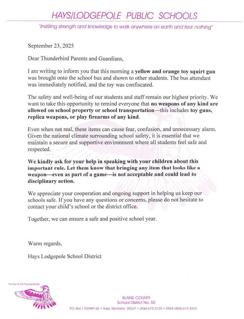 Hays Lodgepole Schools Update