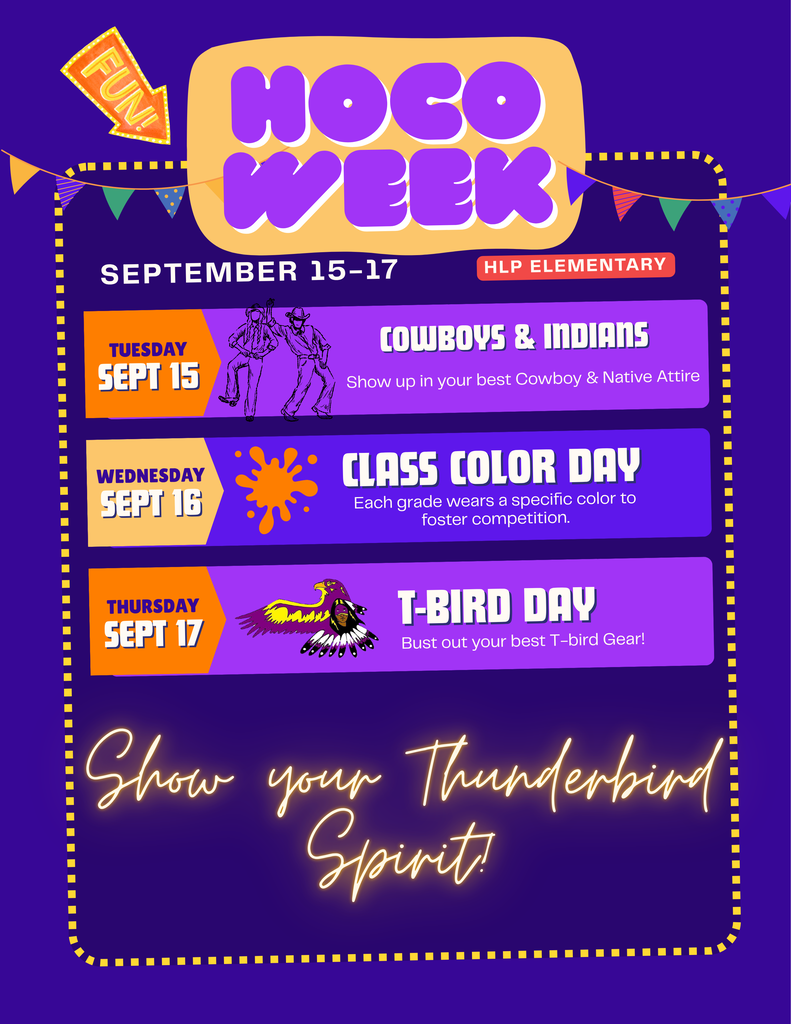 Elementary HOCO Spirit Week 2026